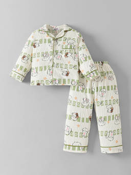 Hopscotch - Puppy Collared T-Shirt And Pajama