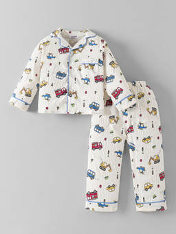 Hopscotch - Vehicle Collared T-Shirt And Pajama
