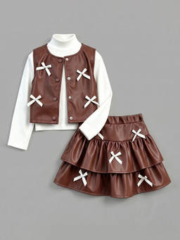 Hopscotch - Bow Applique Skirt Set
