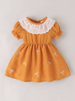 Hopscotch - Bow Embroidered Dress