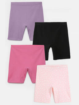 Hopscotch - Strech Cycling Shorts (Pack Of 4)