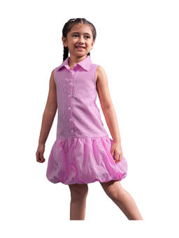 Hopscotch - Gingham Ruffled Cotton Dress