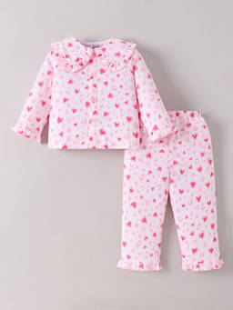 Hopscotch - Heart Collared T-Shirt And Pajama