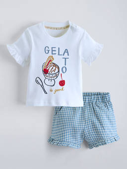 Hopscotch - Gingham Cotton Short Set