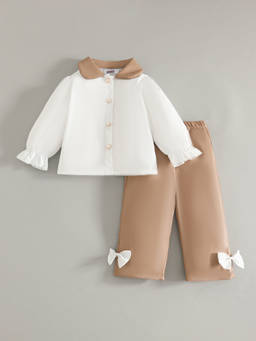 Hopscotch - Bow Applique Pant Set