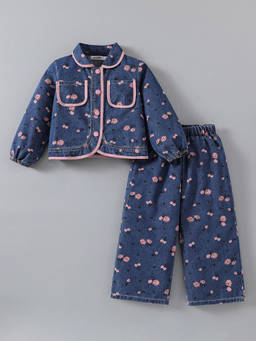 Hopscotch - All Over Print Denim Jacket And Jeans