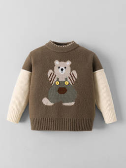 Hopscotch - Bear Textured Sweater