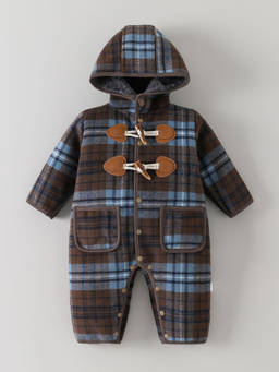 Hopscotch - Checkered Hooded Romper