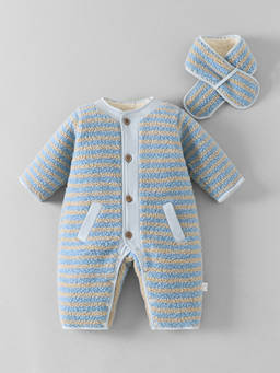 Hopscotch - Striped Textured Romper