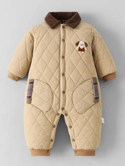 Hopscotch - Puppy Embroidered Romper