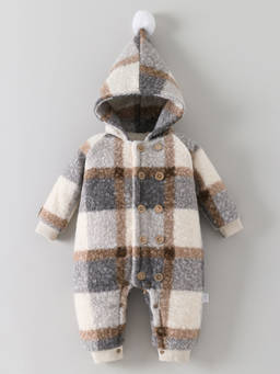 Hopscotch - Checkered Pom Pom Romper