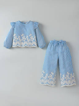 Hopscotch - Floral Embroidery Pant Set