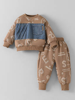 Hopscotch - Cut And Sew Denim Jogger Set