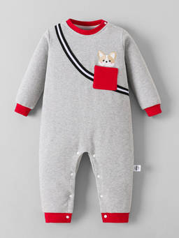 Hopscotch - Puppy Embroidered Romper