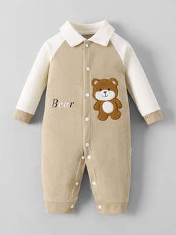 Hopscotch - Teddy Embroidered Romper