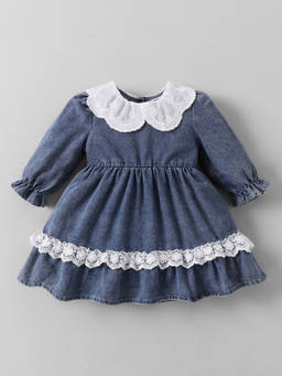 Hopscotch - Lace Trim Casual Dress