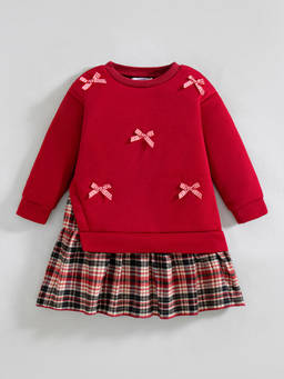 Hopscotch - Bow Applique Casual Dress