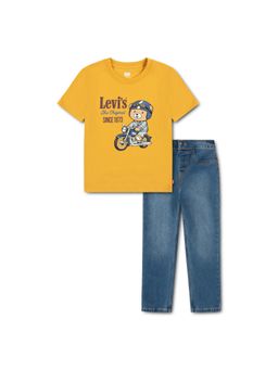Levi's - Multi-Color Printed Mid Waist T-Shirt & Jeans