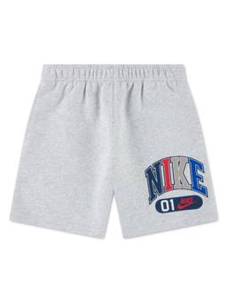 Nike - Grey Solid/Plain Mid Waist Shorts
