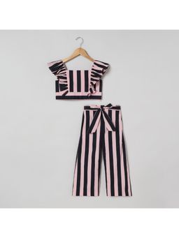 BYB Premium - Multi-Color Stripes High Waist Co-ord Set