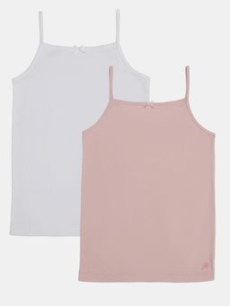 Jockey - SG04 Girls Super Combed Cotton Rib Fabric Camisole-Multi-Color (Pack of 2)