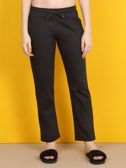 Sweet Dreams - Women Charcoal Solid Pyjama