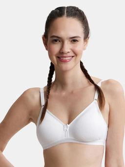 Jockey - 1581 Wirefree Non Padded Cotton Medium Coverage Beginners Bra - White (30A)