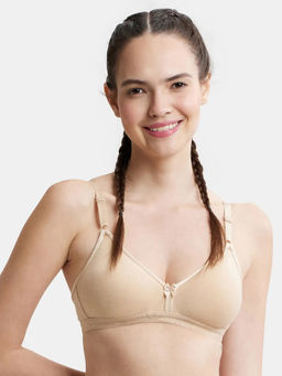 Jockey - 1581 Wirefree Non Padded Cotton Medium Coverage Beginners Bra - Skin