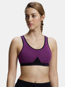 Jockey - 1376 Wirefree Non-Padded Cotton Elastane Active Bra - Gloxinia (3XL)