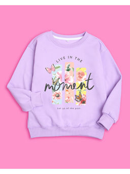 Nusyl - Girls Lilac Moment Printed Sweatshirts