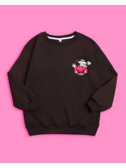 Nusyl - Girls Brown Girl Printed Sweatshirts