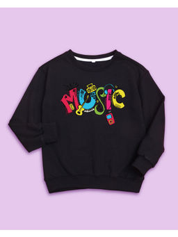 Nusyl - Unisex Black Magic Printed Round Neck Sweatshirts