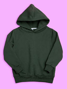 Nusyl - Unisex Olive Solid Hoodies