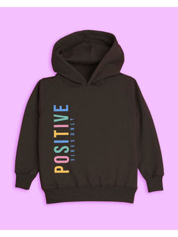 Nusyl - Unisex Brown Positive Printed Hoodies