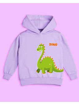 Nusyl - Unisex Lilac Dinosaur Printed Hoodies