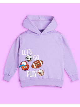 Nusyl - Unisex Lilac Lets Go Play Printed Hoodies