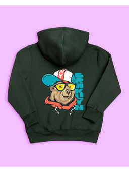 Nusyl - Unisex Olive Dog Printed Hoodies