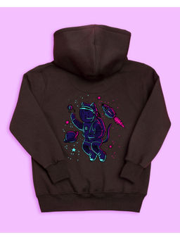 Nusyl - Unisex Brown Space Printed Hoodies