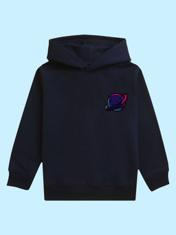 Nusyl - Unisex Navy Blue Space Printed Hoodies