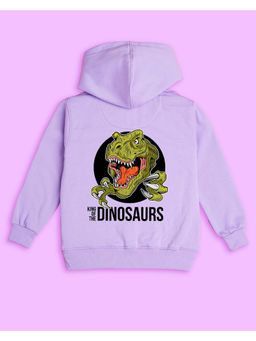 Nusyl - Unisex Lilac Dinosaur Printed Hoodies