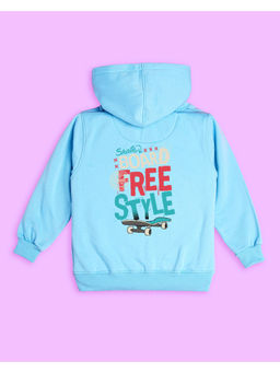 Nusyl - Unisex Sky Blue Free Style Hoodies