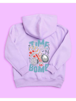 Nusyl - Unisex Lilac Time Bomb Printed Hoodies
