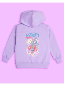 Nusyl - Unisex Lilac Rocket Printed Hoodies