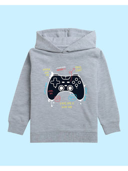 Nusyl - Unisex Grey Gaming Printed Hoodies