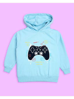 Nusyl - Unisex Sky Blue Game Printed Hoodies