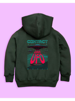 Nusyl - Unisex Olive Space Printed Hoodies