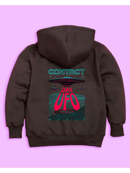 Nusyl - Unisex Brown Space Printed Hoodies