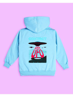 Nusyl - Unisex Sky Blue Space Printed Hoodies