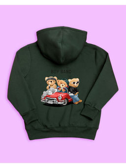 Nusyl - Unisex Olive Teddy Bear Hoodies