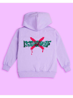 Nusyl - Unisex Lilac Alien Printed Hoodies
